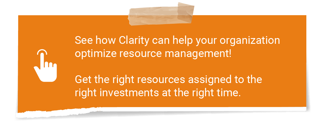 Banner for Clarity emphasizing resource management and investment optimization.