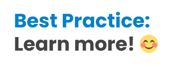 Text reads: "Best Practice: Improve success with project health checks and follow-up action." The phrase "Best Practice:" is in bold blue font, and the remaining text is in bold black font.